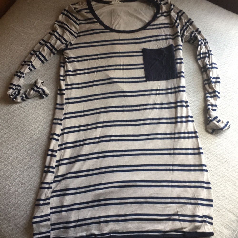 Striped long sleeve dress